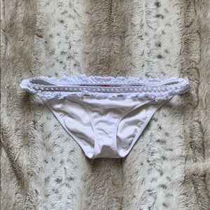 Crochet-Trimmed Bikini Bottoms